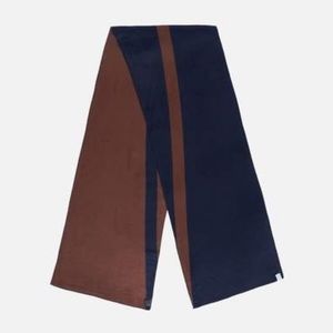 Five Four Blue & Brown Acrylic Scarf - One Size